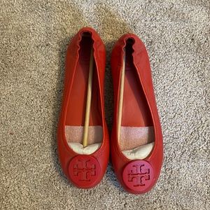 Tory Burch BRAND NEW (No box) Red Minnie Travel Ballet SZ 7.5